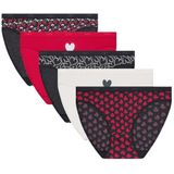 DIM Set van 5 damesslips met zakken, 5 stuks, Cherry D'amour Lot