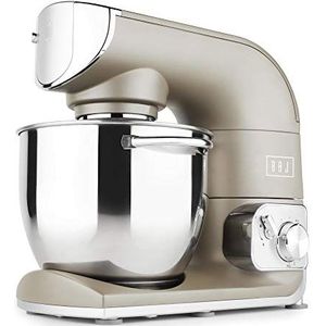 BOJ Kneedmachine FP-5500M, keukenmachine, kneedmachine, gebakmixer, kom 5,5 l, roestvrij staal, motor Full Metallic 1200 W, Teflon-accessoires, vaatwasmachinebestendig