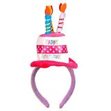 Boland 00940 - Happy Birthday haarband, Tiara met mini-hoed voor verjaardag, cake, cadeau, verrassing, feest, decoratie