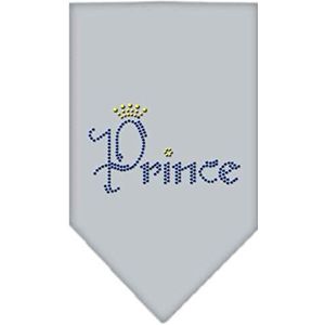 Mirage Prince hondenhalsdoek met strass-steentjes, maat S, grijs