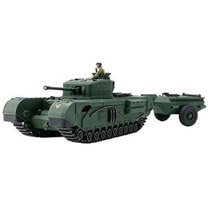 Tamiya 32594 - 1:48 Churchill Mk.VII krokodil, modelbouw, kunststof, knutselen, hobby, collage, kunststof set