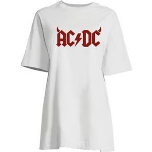 AC/DC Woacdcrbt001 nachthemd voor dames, Wit.