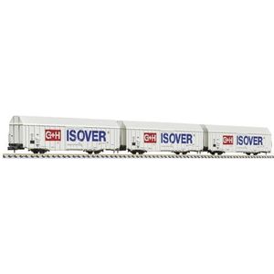 Liliput 3 stuks Hbbks G+H Isover DB AG L260159 N goederenwagons