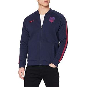 Nike ATM M NK Gfa FLC TRK JKT Heren Sportjas, Obsidiaan/Sport Red/(Sport Red) (geen sponsor)