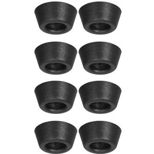 cyclingcolors 8 x glijders voor meubels, bescherming sluitring, kunststof, rond, zwart, 18,5 x 18 mm