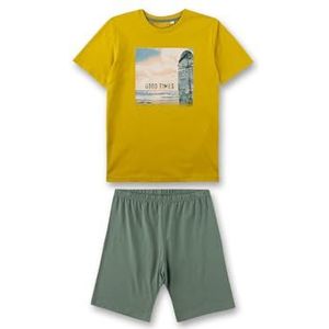 Sanetta Pyjama court pour garçon, vert mousse, 164