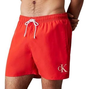 CK JEANS Heren Zwemshorts Medium Trekkoord Shorts Rood (Flaming Chili), S, Rood (Flaming Chili), S, rood (flamboyante chili), S