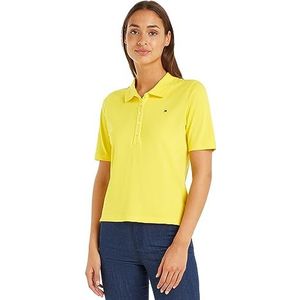 Tommy Hilfiger S/S Poloshirts voor dames, Levendig Geel