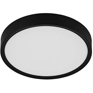 EGLO Musurita Led-plafondlamp, 1 lichtpunt, modern, van staal en kunststof, voor woonkamer, keuken of hal, zwart en wit, diameter 34 cm