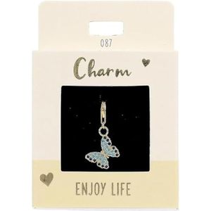 Depesche 11785-087 Charmes Express yourself - Pendentif pour colliers et bracelets, papillon, plaqué or, comme petit cadeau
