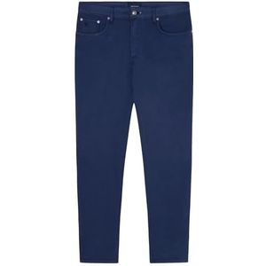 Hackett London Pantalon en lin avec cordon de serrage pour homme, bleu (Navy Blazer), 34W/32L, Bleu (blazer bleu marine), 34W / 32L