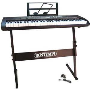 Bontempi - Toetsenbord met 61 toetsen met voet, 16 6125, L 94 cm x B 31 cm x D90 cm