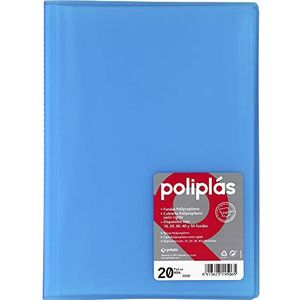 Grafoplas - Rugleuning, portemonnee, PP, doorschijnende kunststof, doppen van polypropyleen 20 blauw