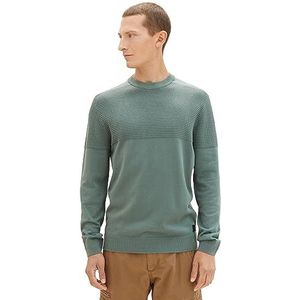 TOM TAILOR 1038221 heren sweater, 19643 - Green Dust
