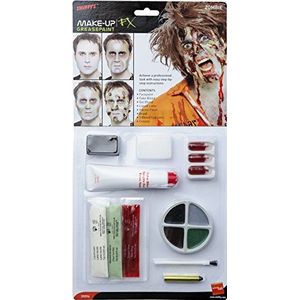 Smiffy's Zombie Kit Latex gezichtsverf, nepbloed, gelbloed, vloeibare latex