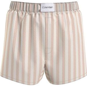 Calvin Klein Boxershorts voor dames, Chambray Stripe_stone Grijs