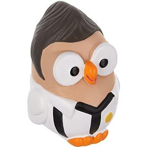 Studio Egan ml18ct/1WN figuur voetballer, model Goofi Uilen, keramiek, wit/zwart, 6 x 6 x 8 cm