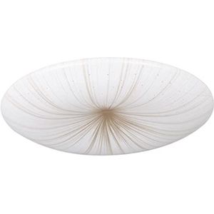 EGLO Plafondlamp Nieves 1, Ø 31 cm, led-paneel met kristaleffect, plafondlamp voor hal, keuken en slaapkamer, metaal en kunststof, wit en goud, warmwit