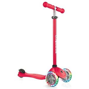 Globber Primo Lights Kids Scooter - Primo Scooter - 3 Wheel Scooter - Red