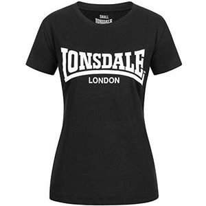 Lonsdale Cartmel T-shirt voor dames, zwart.