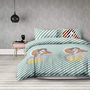 AmeliaHome Girl beddengoed, polyester, retro meisjes, 230 x 220 + 250 x 75 cm