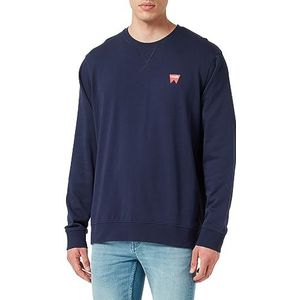 Wrangler Sign Off Crew Sweatshirt voor heren, Real Navy