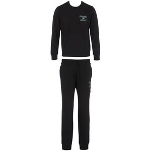 Emporio Armani Emporio Armani Sweatshirt voor heren + Iconic Terry Sweater + Broek voor heren (2 stuks), zwart.