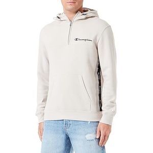 Champion Legacy American Tape - Powerblend Fleece Half Zip Sweatshirt met capuchon voor heren, Argento grijs