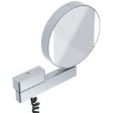 Emco Universele led-make-upspiegel op flexibele arm - ronde cosmetische spiegel met verlichting voor wandmontage - vergrotende spiegel (3/7x) met instelbare kleurtemperatuur