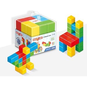 Geomag Magicube Magnetische bouwspellen voor kinderen, educatief speelgoed voor jongens en meisjes, 100% gerecycled, 24 magnetische kubussen, collectie groen