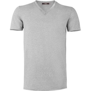 Womo Underwear Casual T-shirt MC V-hals Grijs, Grijs, S-XXL, Grijs