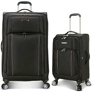 Traveler's Choice Grote koffer met zwenkwielen, zwart., 2 Piece Luggage Set, Grote trolley, trolley, trolley, trolley, trolley