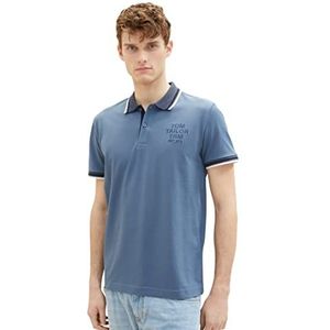 TOM TAILOR 1037994 Polo heren, 10877 - blauw gemêleerd