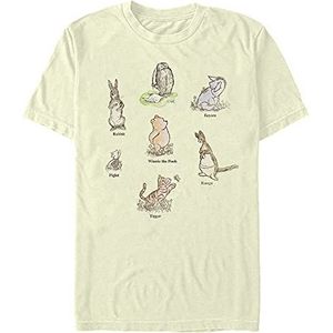 Disney Winnie Poeh T-shirt voor heren, crème, XL, Crème
