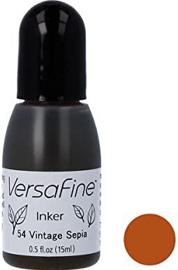 Vulling stempelkussen vintage sepia - 15 ml - Versafine Tsukineko