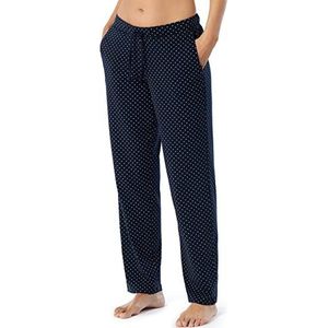 Schiesser Mix + Relax slaapbroek, lang, Pijama-kousen, donkerblauw/patroon, 36 dames, donkerblauw/motieven