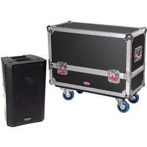 Gator Cases G-TOUR SPKR-2K8 luidsprekerbox voor 2 QSC K8 boxen met kabelopslag en robuuste wielen (10,2 cm)