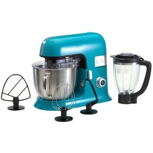 KITCHEN COOK Kneedrobot 1161029 6,5 l – vermogen 1300 W met mixer EK1 (blauw)