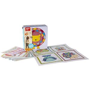 Apli kids Stickerset van metaal, leeuw, 14590, meerkleurig, 18 x 18 x 6,7 cm Centímetros