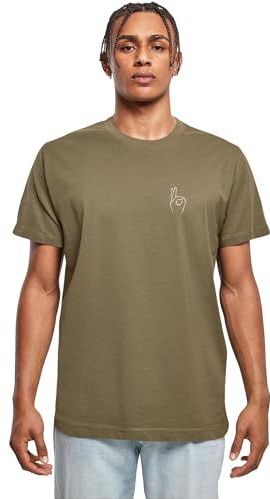 Mister Tee Mt1485 Easy Sign T-shirt voor heren (1 stuk), Olijf, XXL