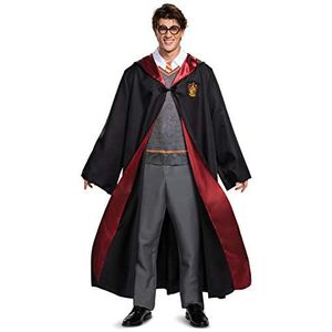 Harry Potter herenkostuum, Deluxe Wizarding World, volwassenenmaat, zwart/rood, medium (38-40) US