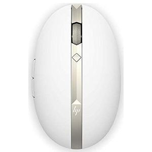 HP Spectre 700 Draadloze oplaadbare muis, wit, keramiek (USB en Bluetooth, 1200 dpi, Easy-Switch, Ambidexter)