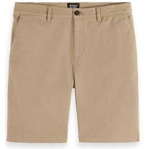 Scotch & Soda Core - Stuart - Cotton-Blend Twill Shorts voor heren, Zand 0137
