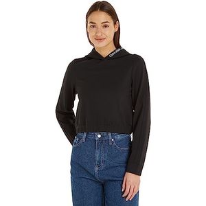 Calvin Klein Jeans Milano Hoodie L/S gebreide tops voor dames, Zwart