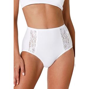 LOVABLE Maxi en Coton Et Dentelle Lovely Charm Sous-vêtements de Style Bikini (Pack de 3) Femme, Blanc, XXL