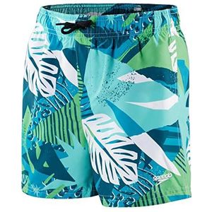 Speedo Watershort bedrukt 13 inch board shorts, groen blauw, XL jongens, groen blauw, Eén maat, Groen Blauw