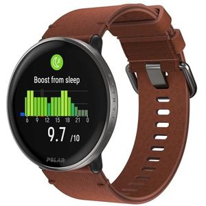 Polar Ignite 3 Titatium GPS-horloge voor fitness en welzijn, AMOLED-display, smartwatch sport, hartslagmeter, slaapsmartwatch, activiteitenarmband, 150 sportmodi