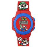 Mario GSM4234 Digitaal kwartshorloge voor jongens, met kunststof band, rood, riem, Rood, Riem