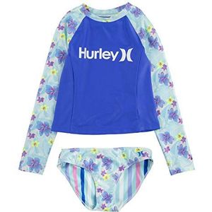 Hurley Hrlg Ls Bikini voor meisjes, badpak met bovendeel en kousen, UPF