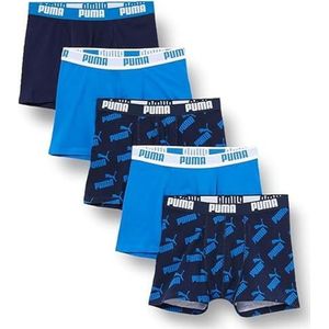 PUMA PUMA Boys Aop Boxer 5p Amazon BOXER jongens, Blauw (blauwe jumpsuit)